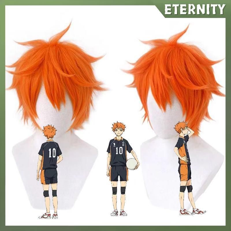 ETERNITY Hinata Shoyo cosplay tóc giả màu cam 25cm, tổng hợp chịu nhiệt