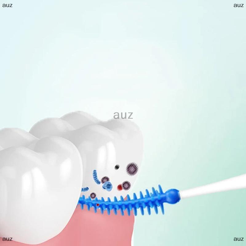 [auz] Interdental Silicone Brushes 200 Units Dental Toothpicks Brush Between Teeth With Thread Oral 