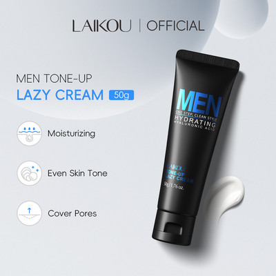 Kem lót trang điểm LAIKOU 50g che khuyết điểm lỗ chân lông nâng tông trang điểm cho nam