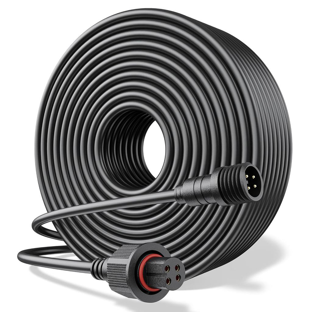 Cáp Nối Dài 16Ft Cho Đèn Điểm Ngoài Trời Govee, Dây Nối Dài Chống Thấm Nước IP67 Tương Thích Với Gov