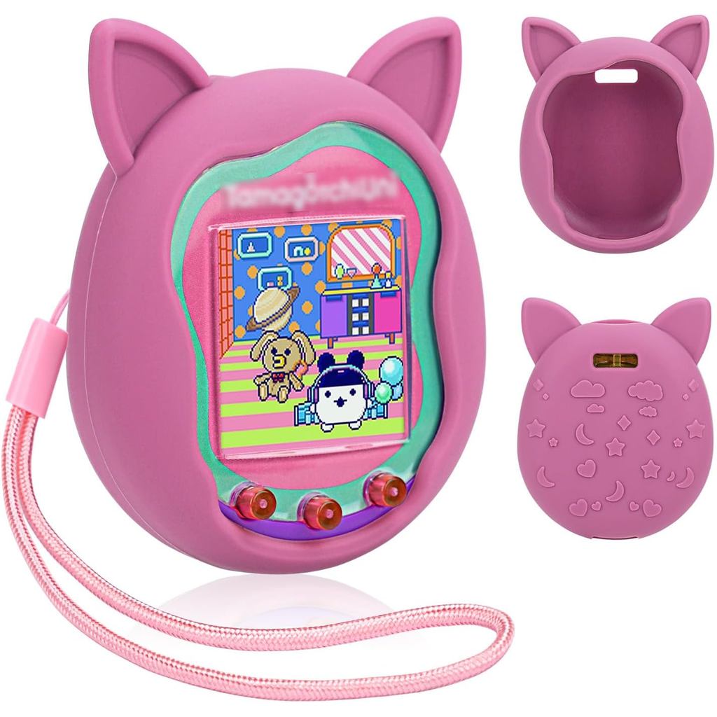 Ốp Silicon Winceed Cho Tamagotchi Uni, Vỏ Bảo Vệ Cho Da Tamagotchi Uni Protector Có Dây Đeo Tay (Hồn