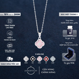  Dây chuyền nữ bạc Ý S925 Cỏ Đa Sắc Asimi lắc tay bạc nữ cá tính bí ẩn Geisha Bloom DC70 