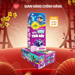  Sữa trái cây KUN vị nho thùng 48 hộp x 180ml 