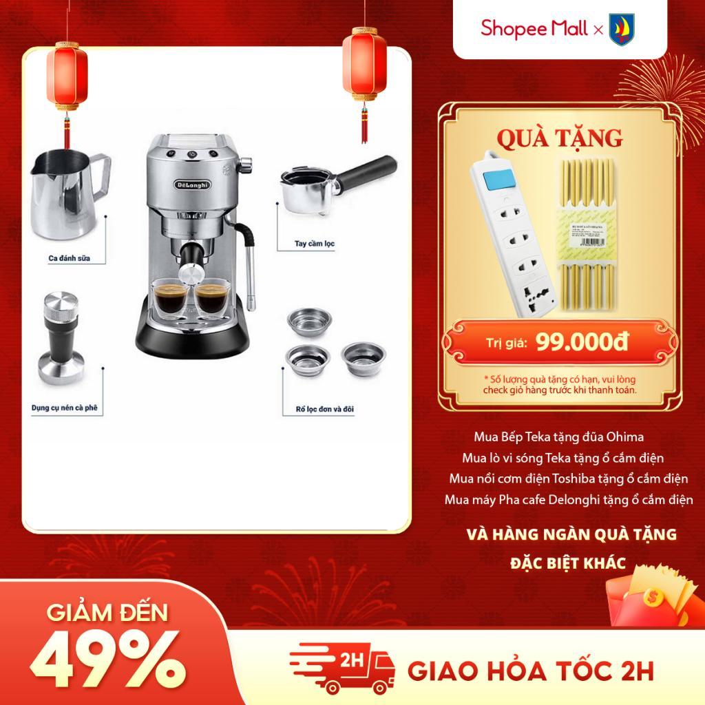 Máy pha cà phê Espresso DeLonghi Dedica Duo EC890 (M/GR/WI) – 15 Bar, 4 Chức Năng: Espresso, 2 Tách,