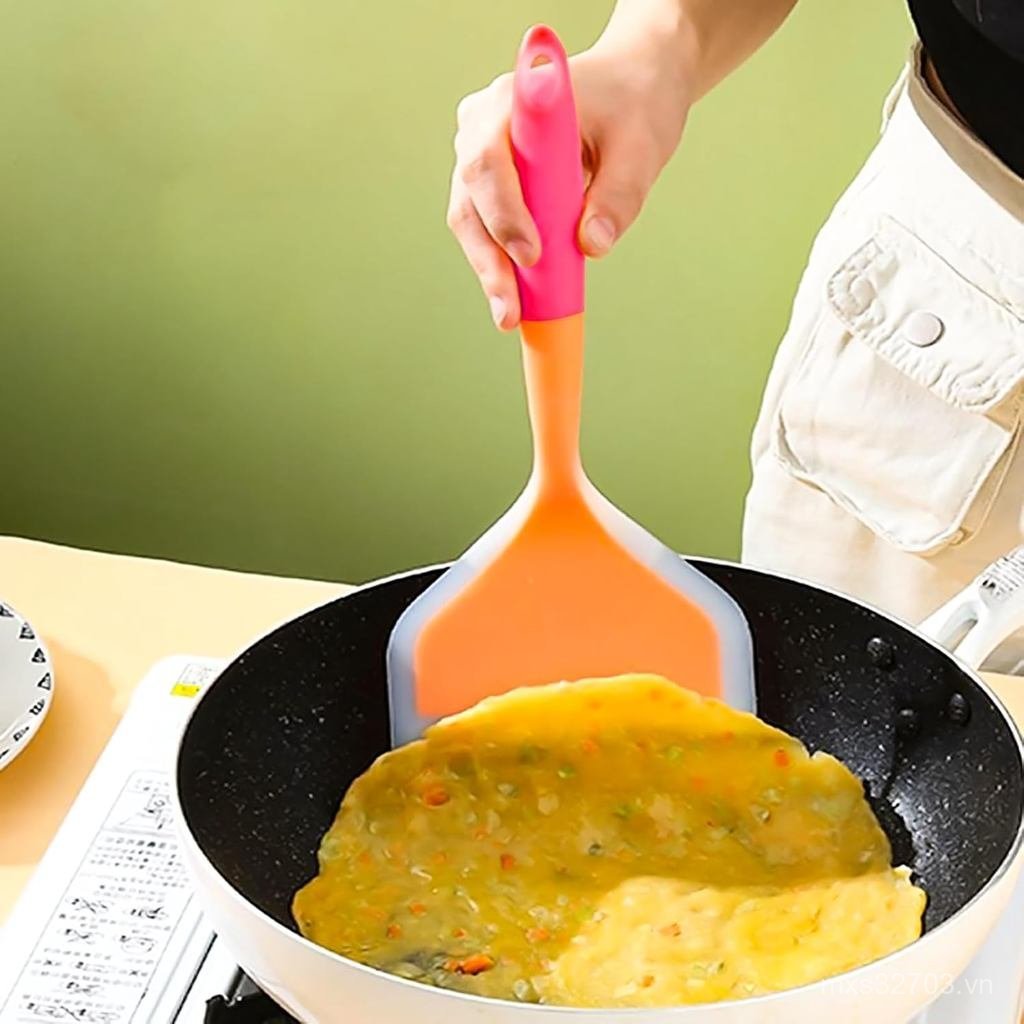 10 Inch Thìa Silicon, Dành Cho Nồi Chống Dính Flat Wide Pancake Đa Năng Thìa Thực Phẩm Turner Chịu N