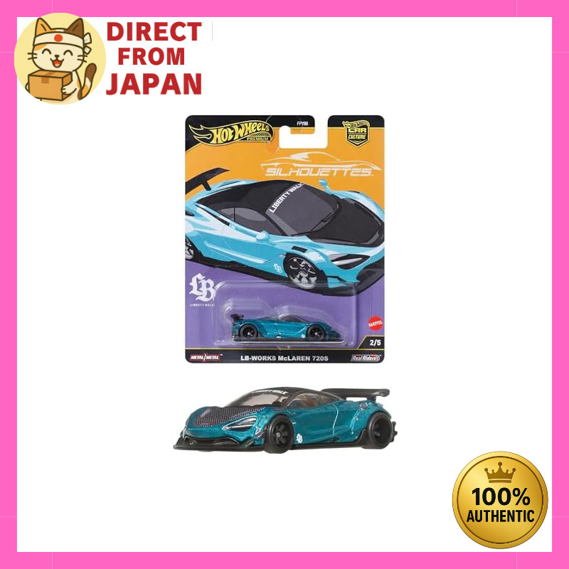 Hot Wheels Car Culture Silhouette Liberty Walk McLaren 720S Toy Vehicle Miniature Car for Ages 3 and