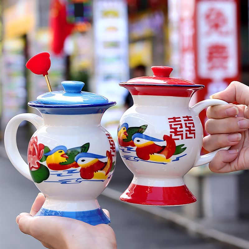 Nhỏ Spittoon Loại Cốc Nước Cốc Cặp Đôi Vệ Sinh Nước Tiểu Đêm Nồi Cốc Không Tên Đi Kèm Tay Cổ Điển Gố