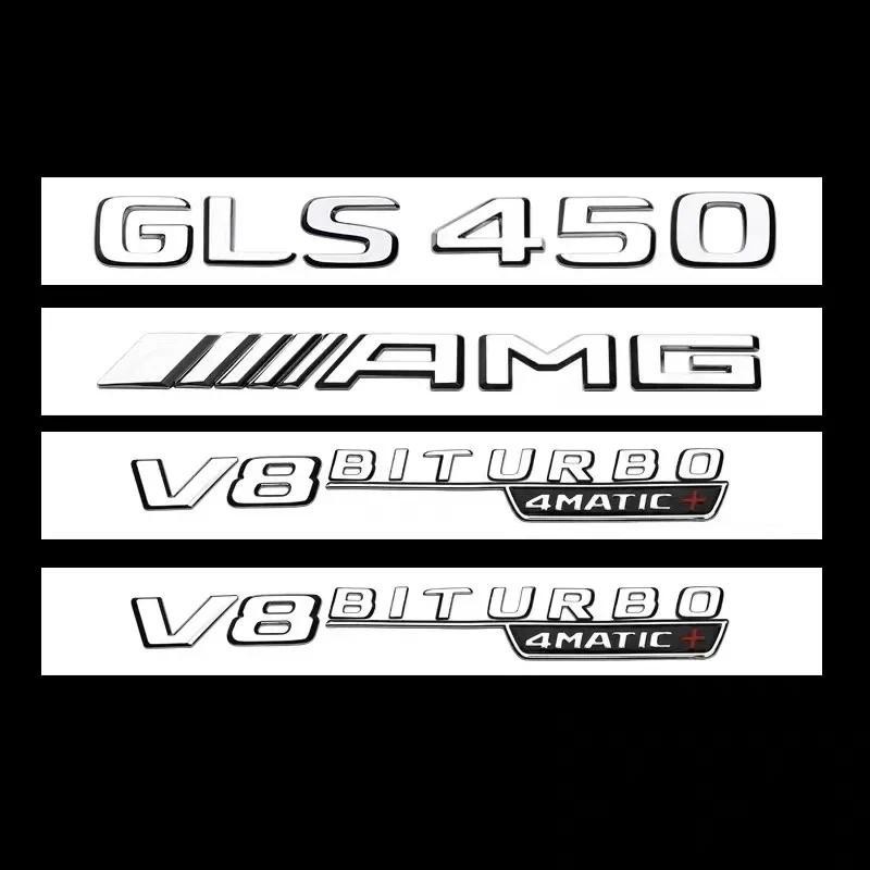 FENDER Miếng Dán Xe Hơi Cho Xe Mercedes-Benz 3D Chữ GLS450 Sửa Đổi AMG V8 BITURBO 4MATIC + Chắn Bùn 