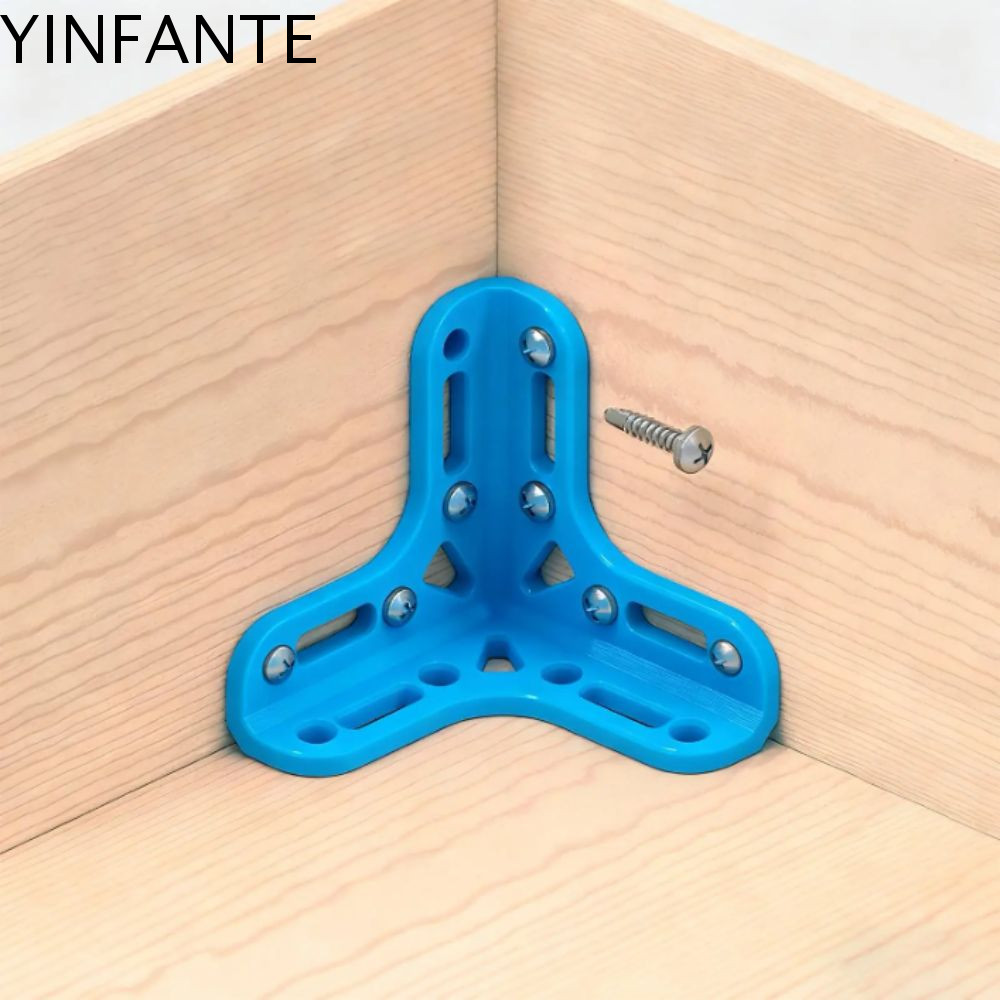 Giá đỡ nẹp góc YINFANE, Chất liệu thép hạng nặng Hỗ trợ góc thép tam giác, Góc bền PLA Màu xanh lam 