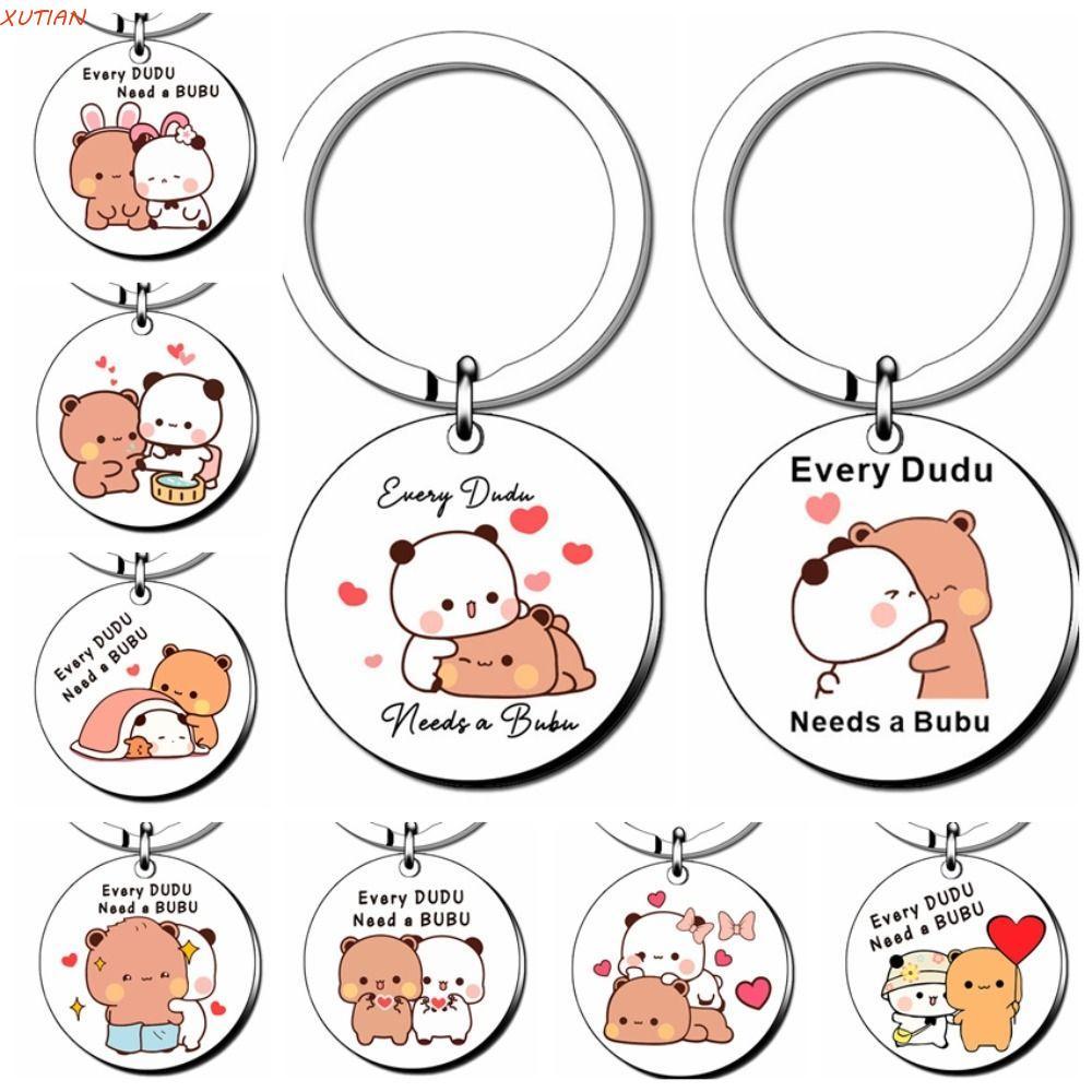 Móc chìa khóa XUTIAN Bubu Dudu, Mỗi Dudu đều cần Mặt dây chuyền Bubu Gấu trúc và Gấu Bubu Dudu, Tran