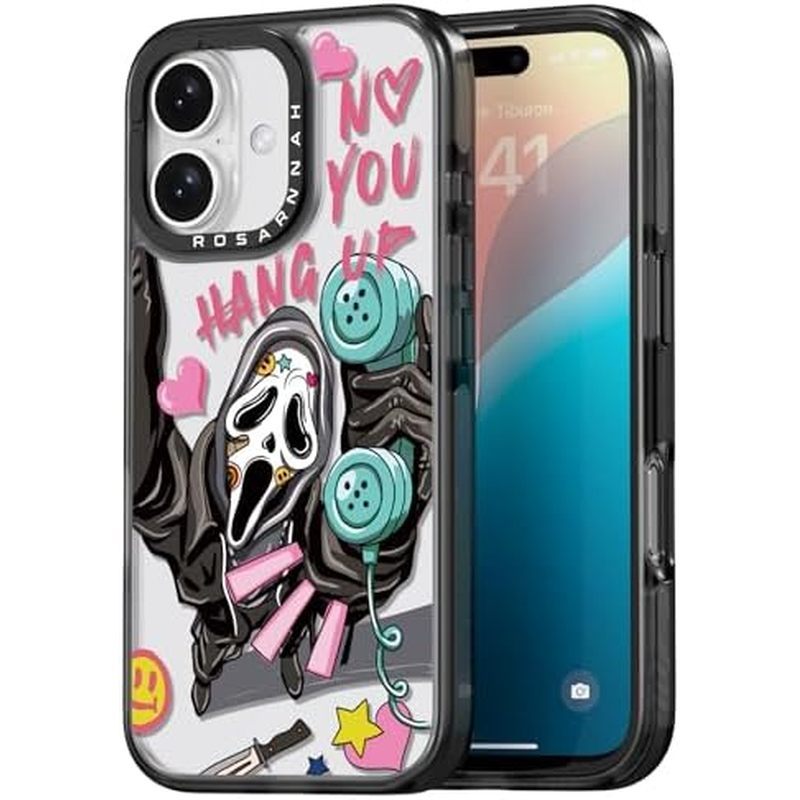 Tương thích với Ốp lưng iPhone 16 Dễ thương - Ốp điện thoại chống rơi 6,6 ft bền bỉ - Bộ xương ngộ n