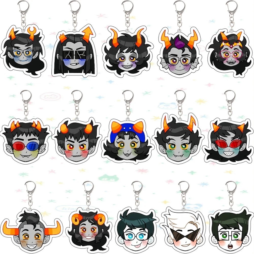 Móc khóa Homestuck Vriska Serket Gamzee Makara Kanaya Maryam Terezi Pyrope Mica Acrylic trang trí ba