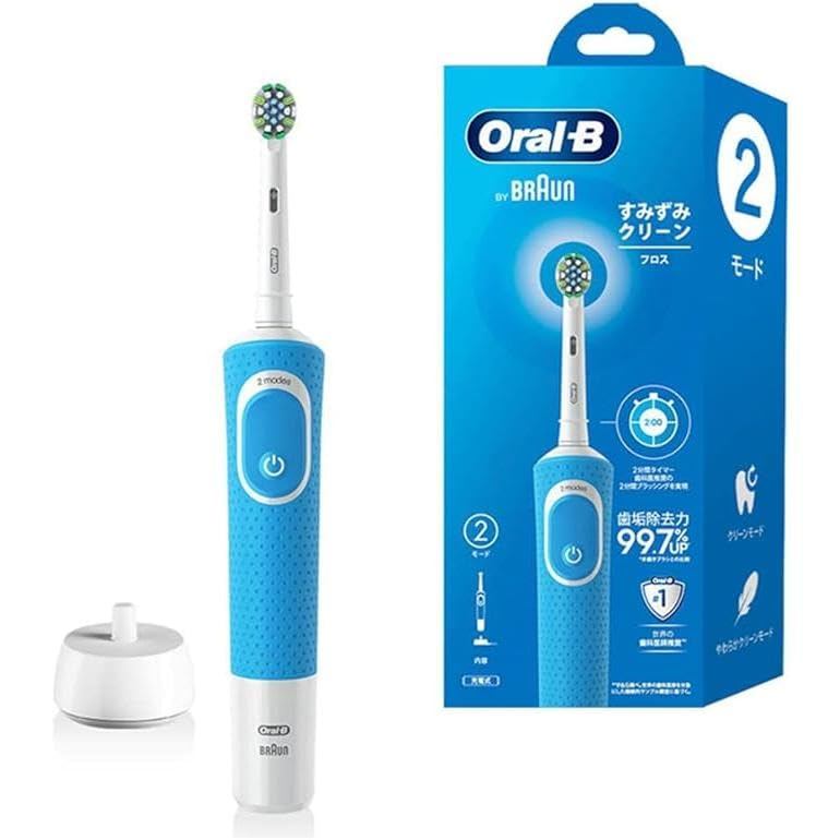 Brown Electric Toothbrush Oral-B Oral-B Complete Clean PRO Floss BLUE 1 Set/ Direct from JAPAN
