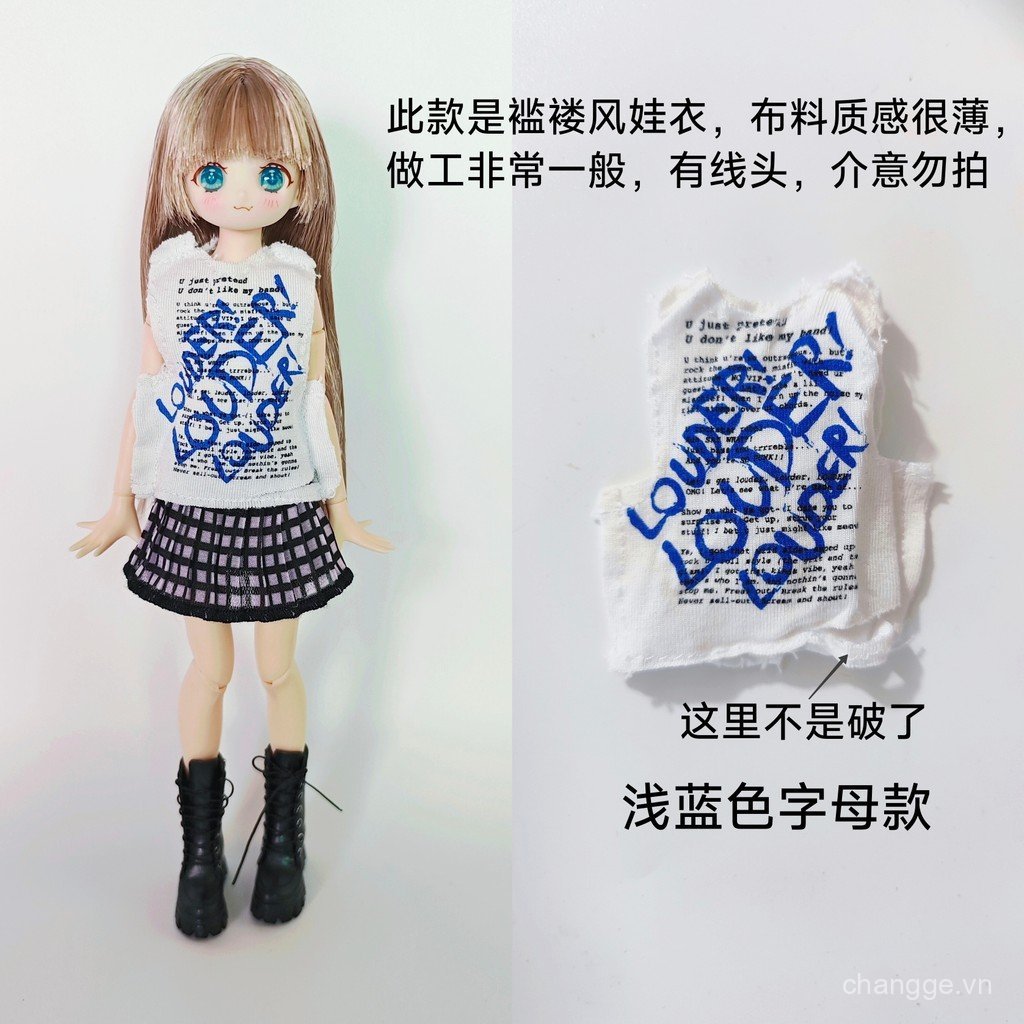 Sản phẩm mới ob22 Lijia azone 6 điểm xs Azone Wind Body Blue English Letters Millennium Hot Girl Asi