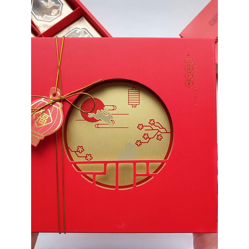 Hộp đóng gói bánh trung thu 2026 Hộp quà tặng lễ hội trung thu cao cấp Sáng tạo 4 miếng 80g 100g 125