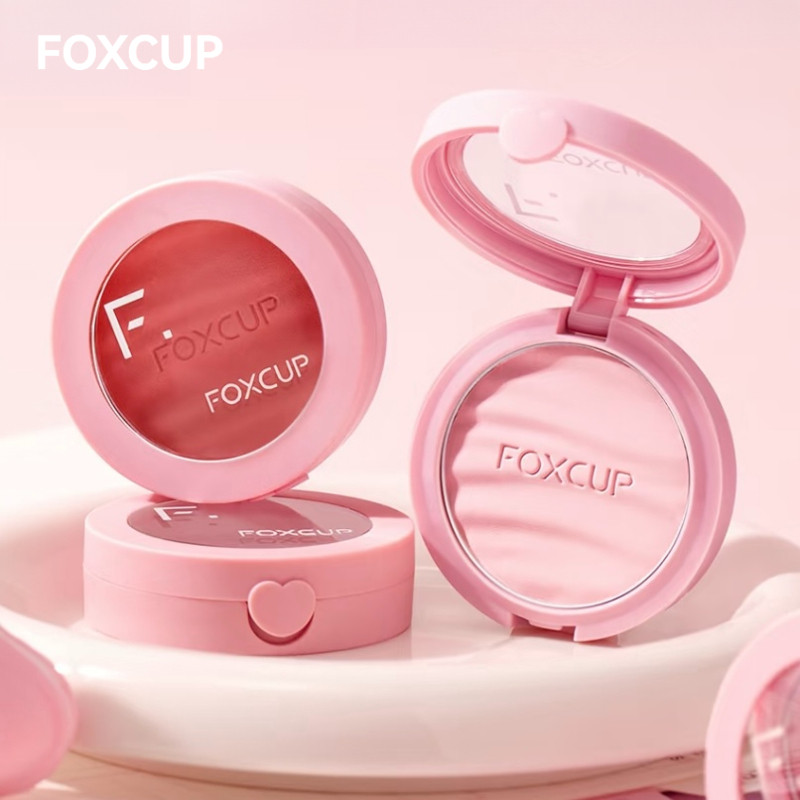 FOXCUP Phấn má hồng co lại mở rộng màu tự nhiên làm sáng điểm nổi bật tạo đường viền