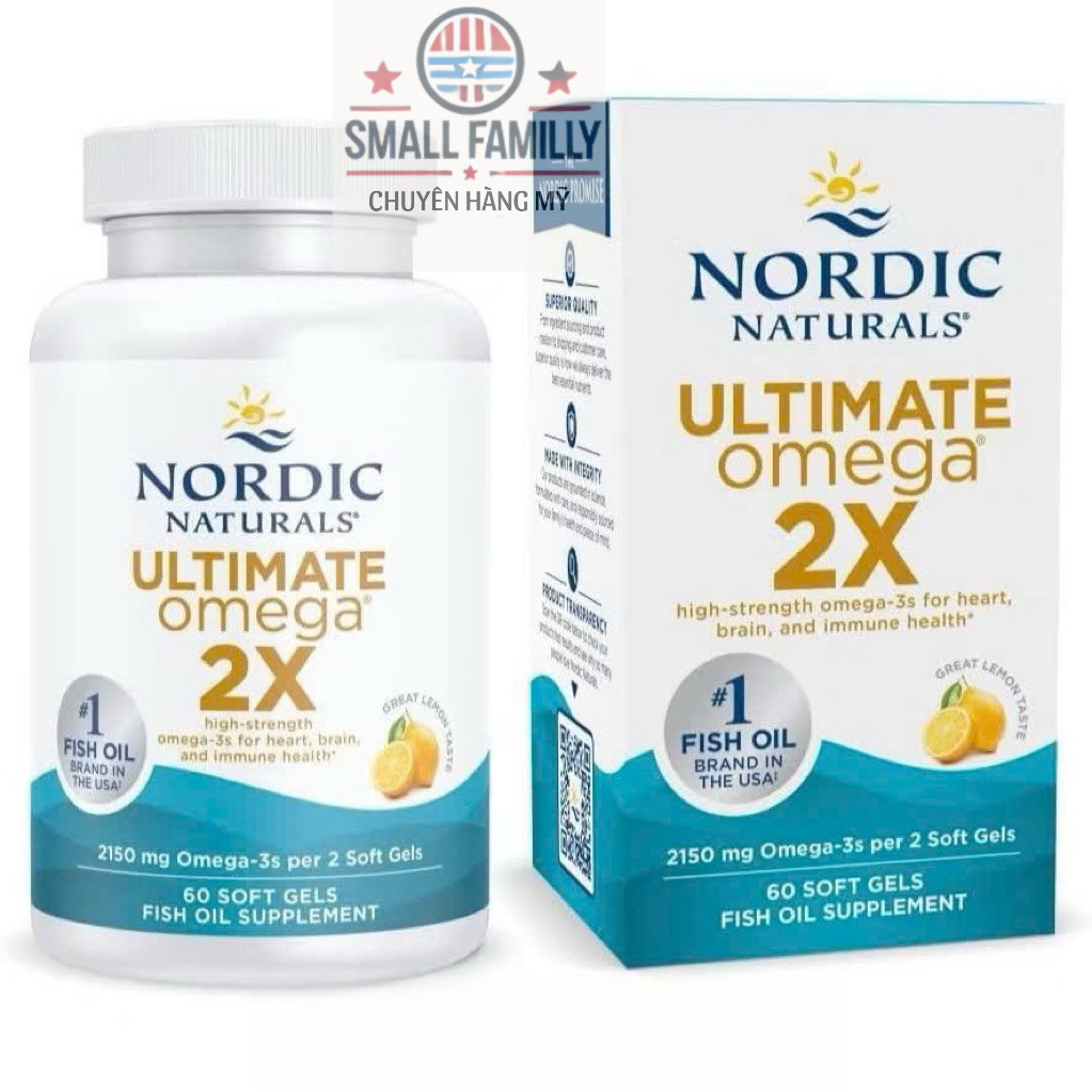 Viên Uống Omega 3 Nordic Naturals Ultimate Omega 2X - Hỗ Trợ Tim Mạch, Não Bộ