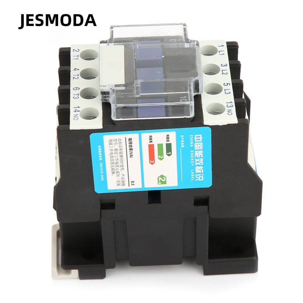 JESMODA Contactor, 12A 24V / 36V / 48V / 110V / 220V / 380V AC Contactor, Rail Mount CJX2-1210 CJX2-