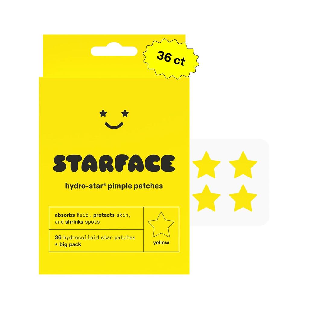 StarfaceHydro-Star®YellowPimplePatches, Hydrocoloid, ClinicallyProvenSpotShrinkingin6Hours, AbsorbFl