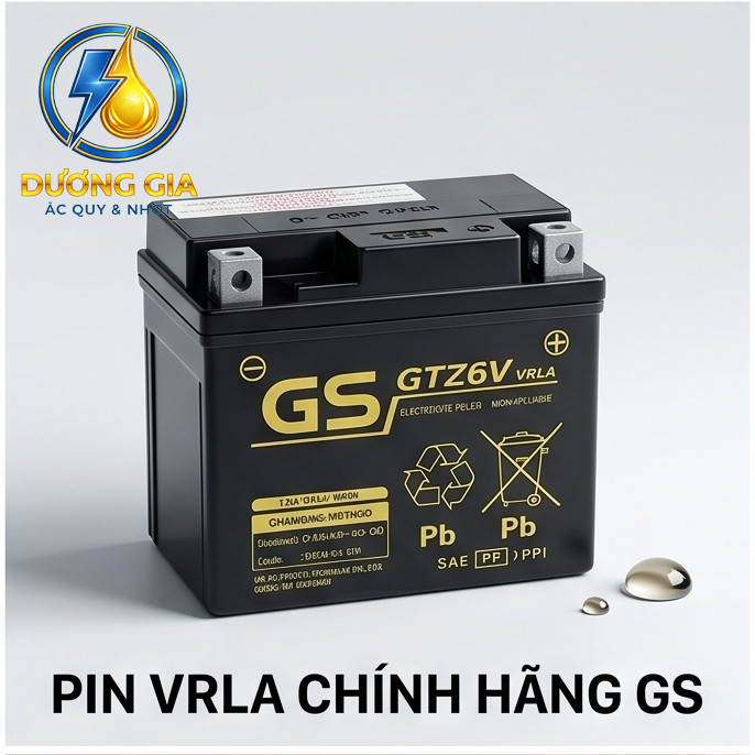 Ắc Quy GS GTZ6V (12V-5Ah) Cho Xe Vision, Lead 125, Air Blade, SH Mode, Vario - Bảo Hành 6 Tháng