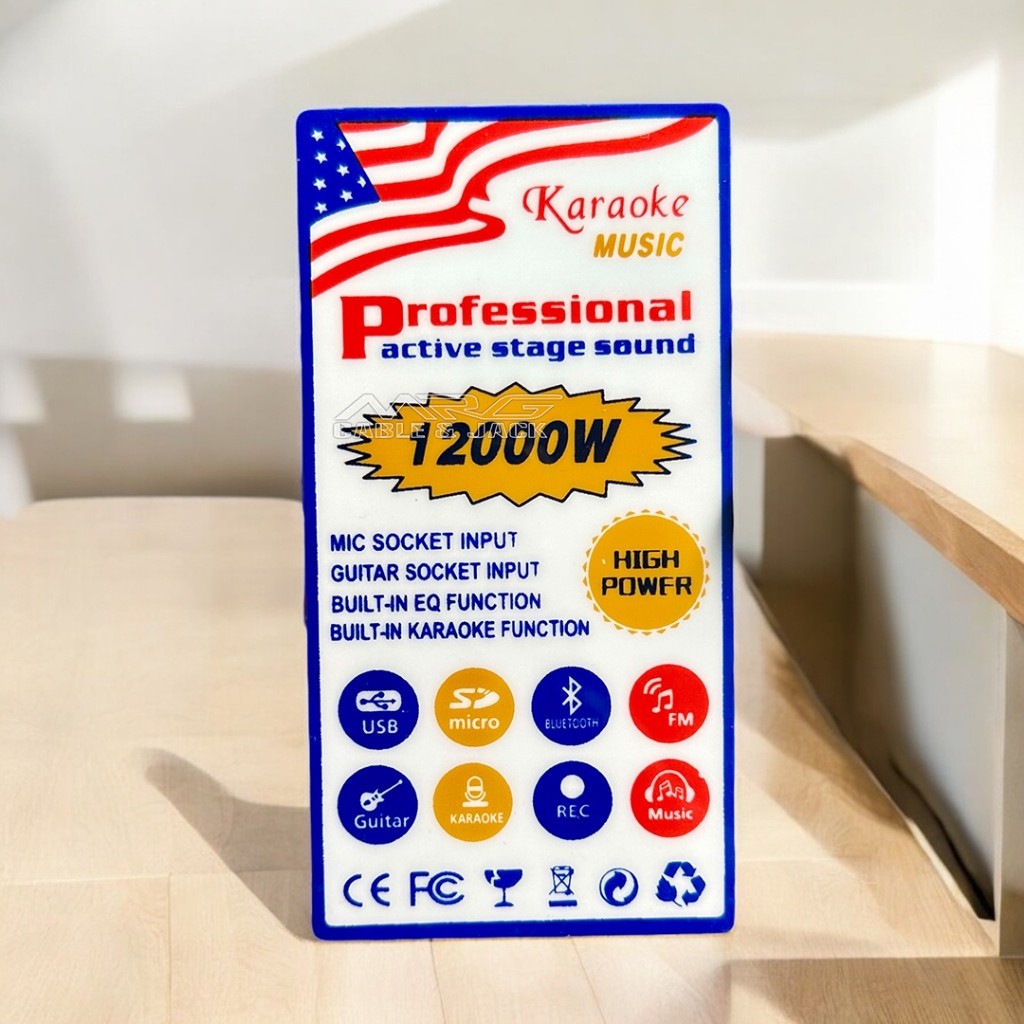 Tem Dán Loa Kéo 12000w, đơn giá 1 cái.