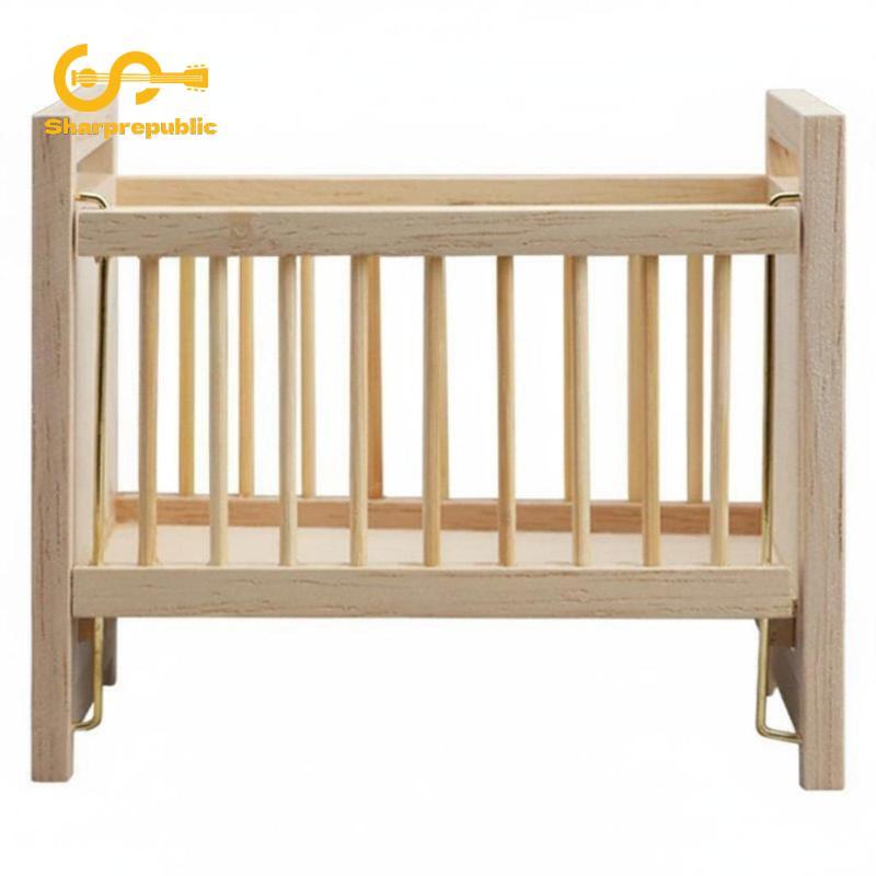 Sharprepublic Gỗ Thu Nhỏ Nhà Búp Bê Giường Thực Tế 1 12 Quy Mô Phụ Kiện Cũ Cũ Cũ Cũ Cũ Cho Phòng Min