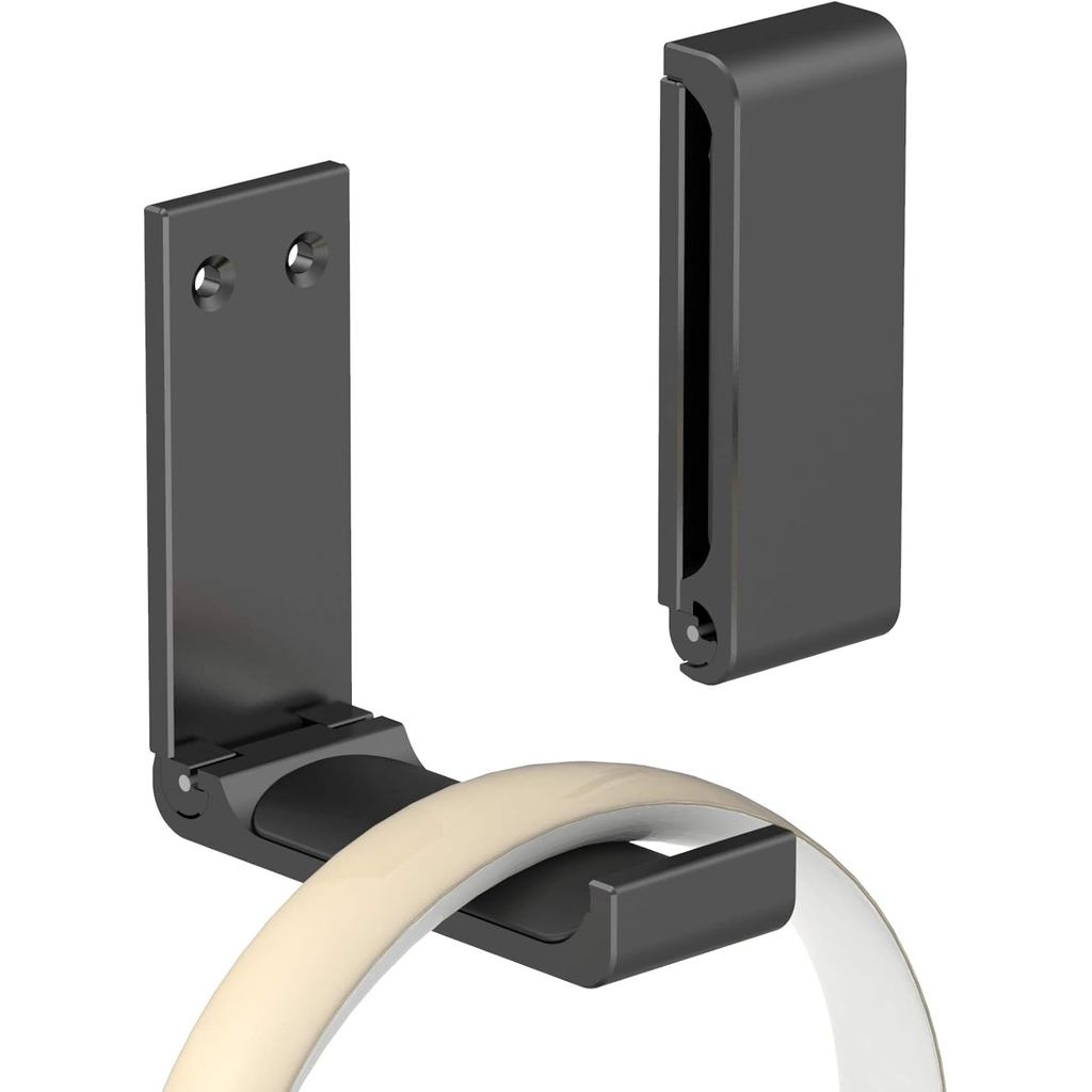 Móc treo tai nghe, Giá đỡ tai nghe, Móc nhôm có băng dính chắc chắn cho tai nghe (H03-Black-1 CÁI)