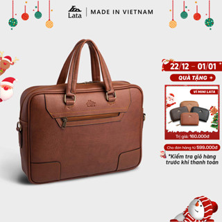  Cặp Công Sở Lata  Thời trang nam basic đựng laptop 14 inch - Cặp da CA30  