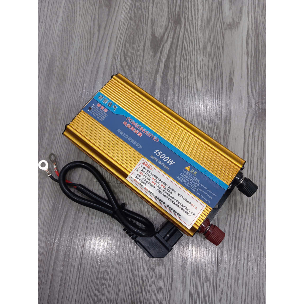Bộ Chuyển Đổi Điện Inverter 1500W 48V - 60V DC Lên 220V- Sóng sine - Mẫu mới 1500w Vàng-PL 48V-60V