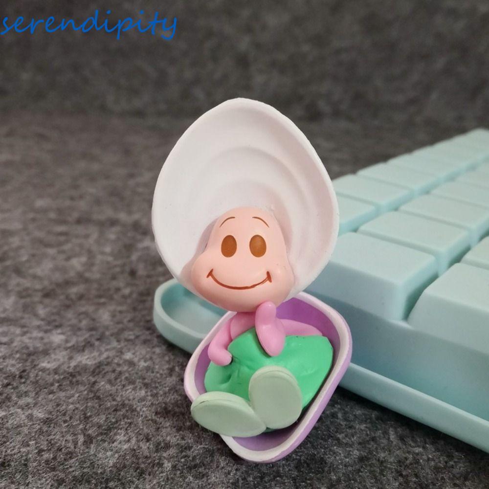 SEENDIPITY Baby Oysters Móc khóa, 3 biểu hiện Mặt dây chuyền hàu trẻ PVC, INS Happy Random Funny Car
