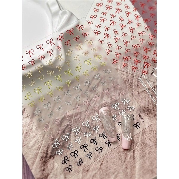 Sticker nơ lệch  nhiều màu YT6884-6885