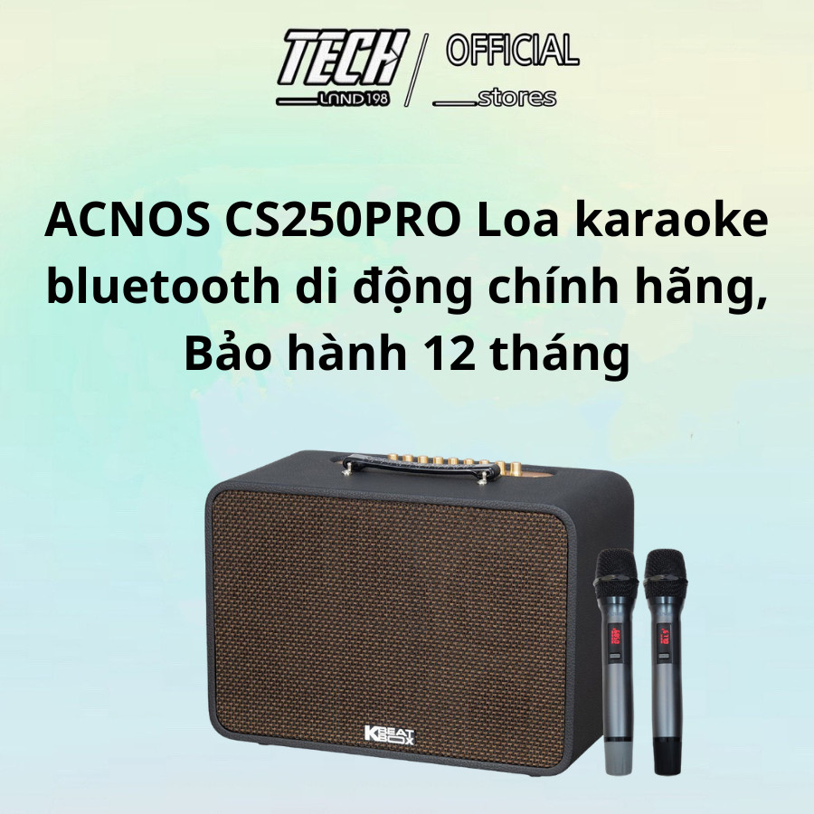 ACNOS CS250PRO Loa karaoke bluetooth di động chính hãng, Bảo hành 12 tháng