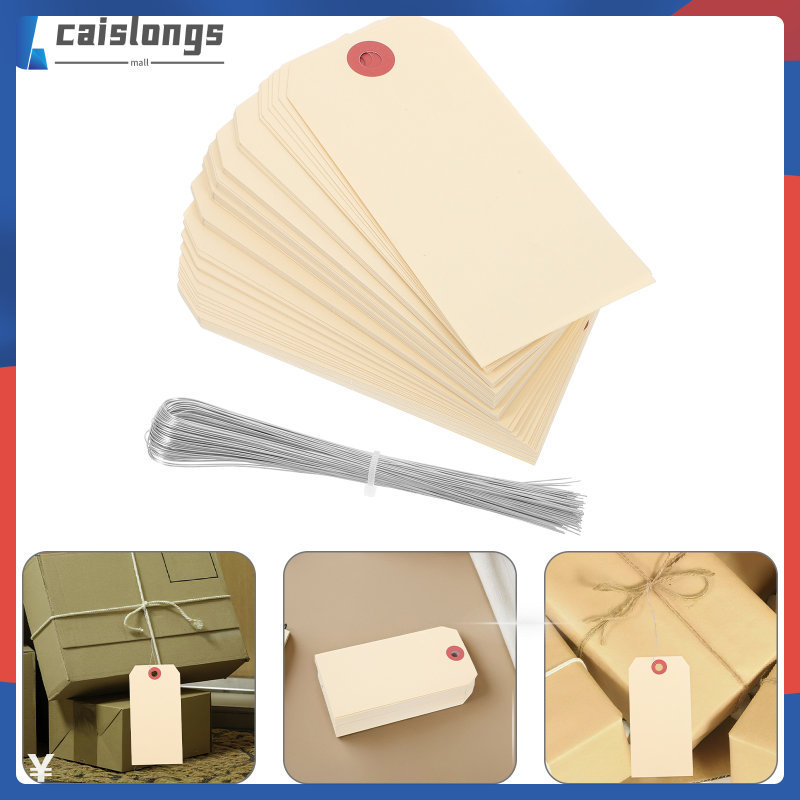 100 Chiếc Túi Vận Chuyển Dây Manila Thẻ Có Khoen caislongs