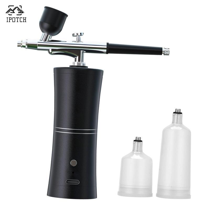 Bộ dụng cụ Airbrush phun sơn cầm tay tự động trang điểm móng tay Airbrush với vòi phun 0,33mm