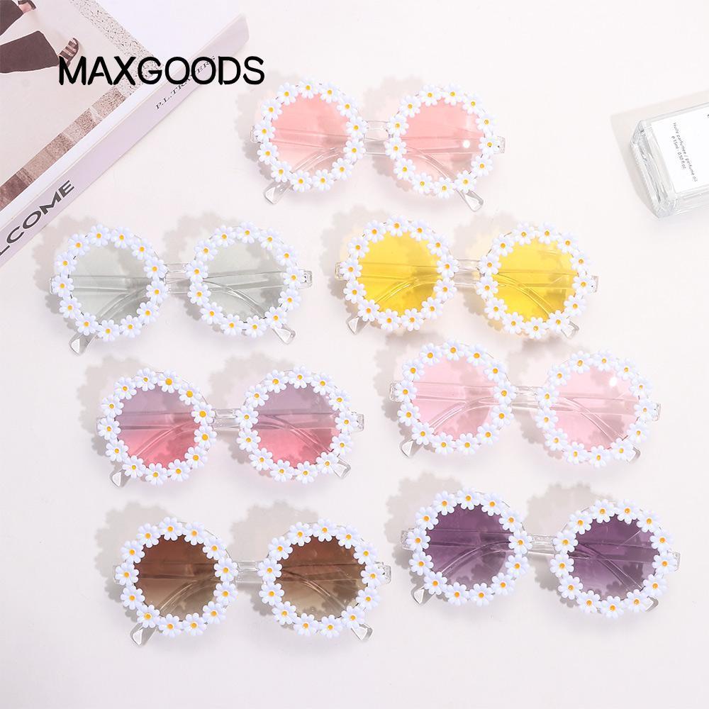 Kính râm MAXGOODS Daisy dành cho nữ, khung tròn thời trang