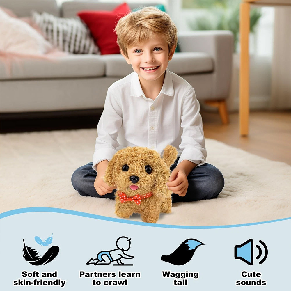 Toys Dog Children Plush Electric Toys Walking Simulation Dogs Electric Dogs Stalls Electronic Puppy 