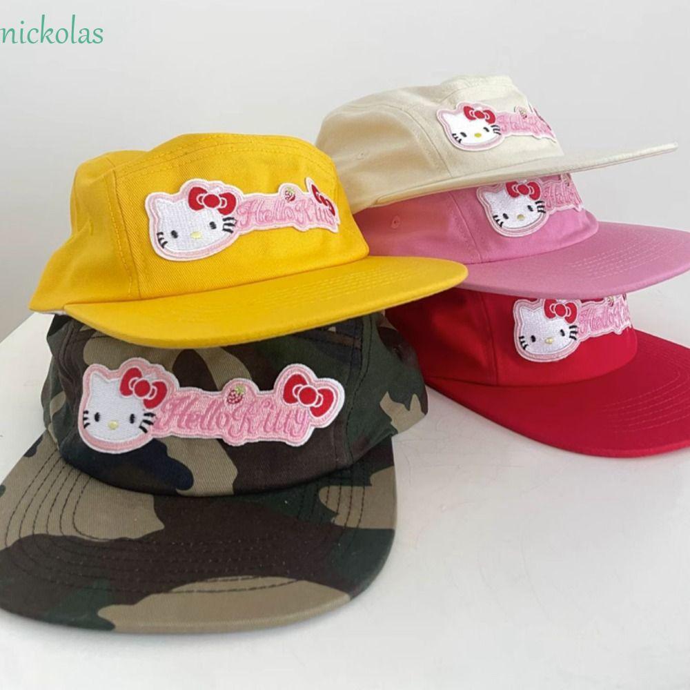 Mũ bóng chày cổ điển NICKOLAS, Mũ thêu chữ Kitty Orlando, Mũ chống nắng đa năng KT Hip Hop Snapback 