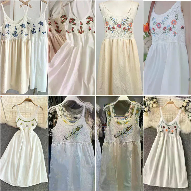 Đầm dài cổ chữ V thêu Bohemian