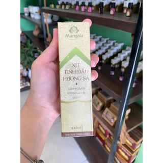 Xịt tinh dầu hương sả - 100ml - Mangala - ĐUỔI MUỖI, THƠM NHÀ