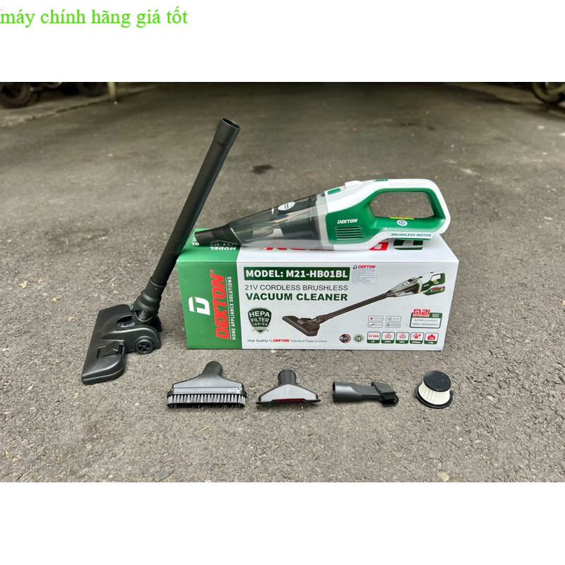 Máy hút bụi pin Dekton motor không chổi than M21 - HB01BL- Máy chính hãng GT