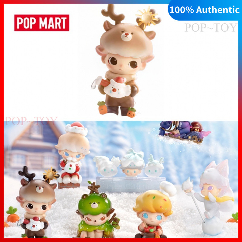 POPMART DIMOO Letters From Snowman Series Figures pop mart dimoo blind box collectible figurine deco