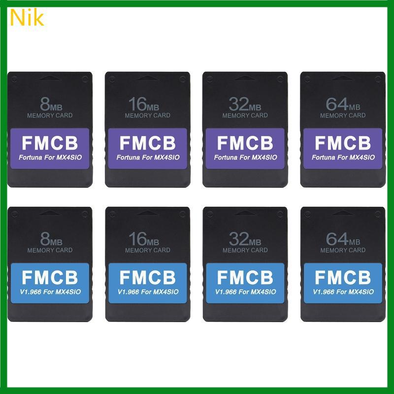 Nik V1 966 Bộ chuyển đổi thẻ SD Fortuna 8 16 32 64MB FMCB MX4SIO SIO2SD cho bảng điều khiển