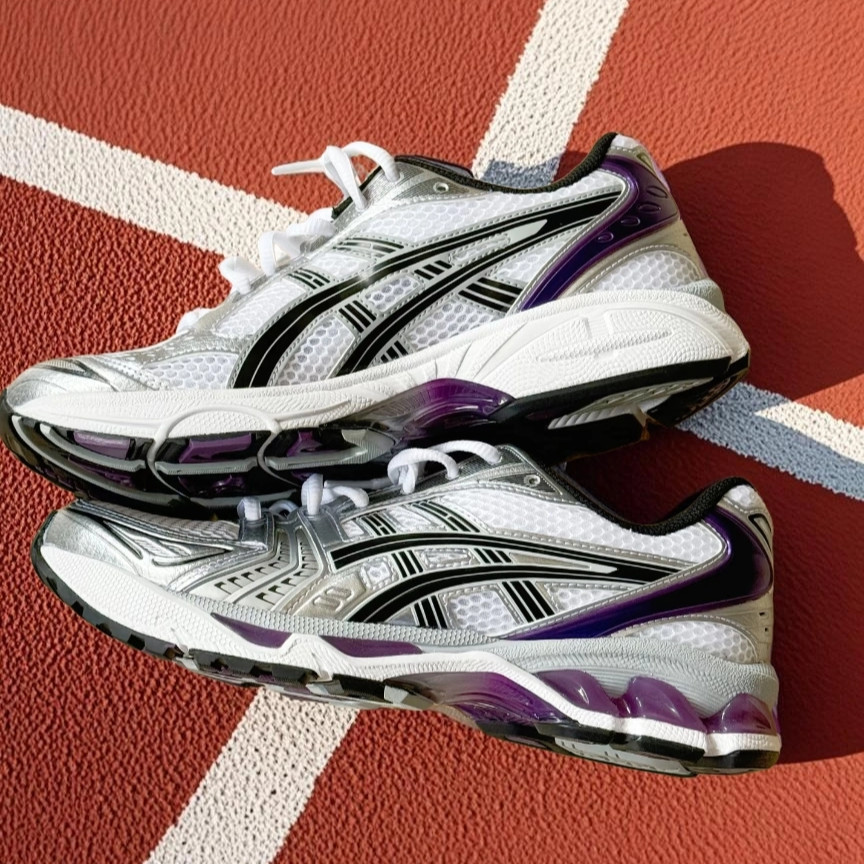 ASICS Gel-Kayano 14 nho đen trắng - Giày chạy bộ nam và nữ