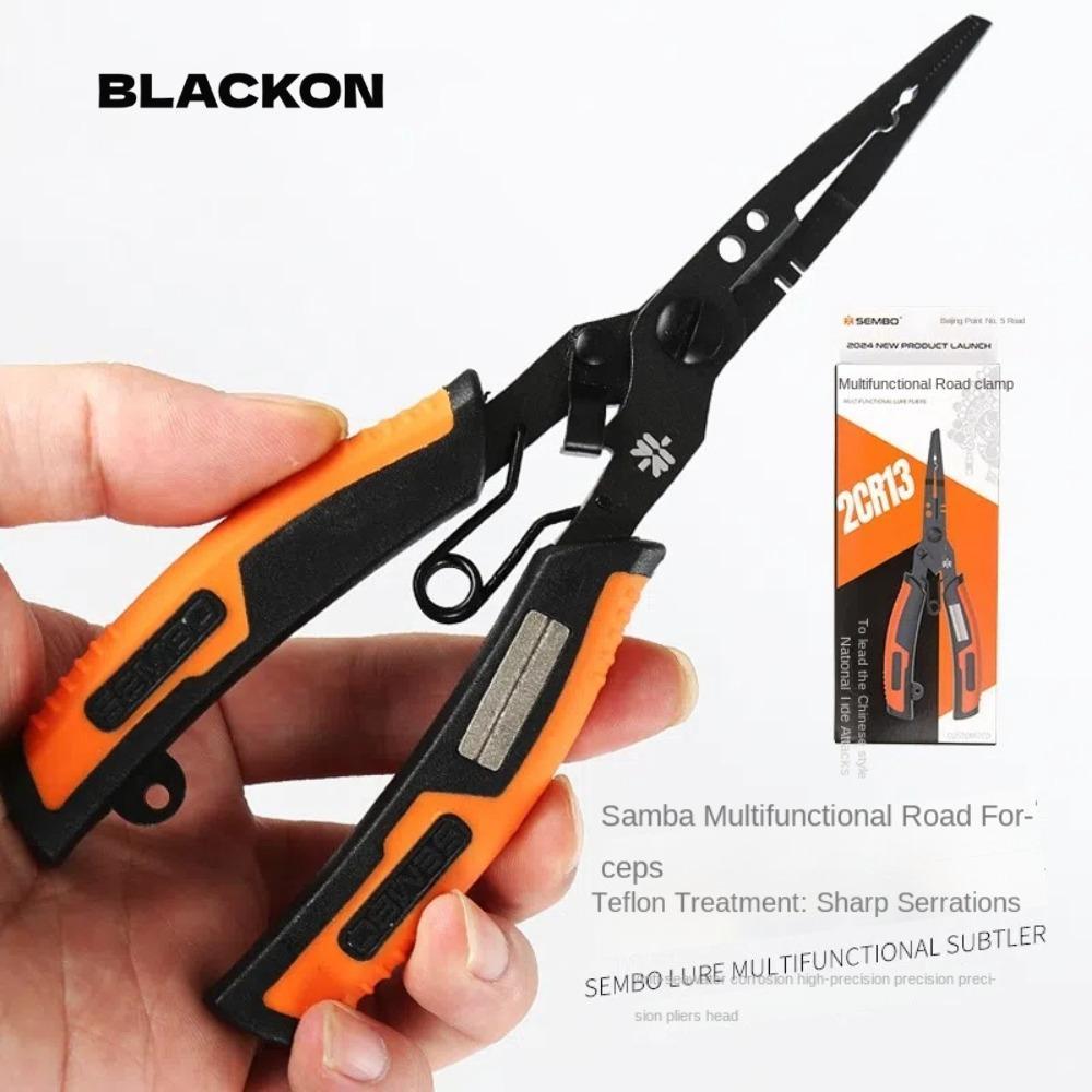 Kìm câu cá đa năng Blackon - thép không gỉ 2CR13, chống ăn mòn, nước biển với lớp phủ Teflon và kìm 