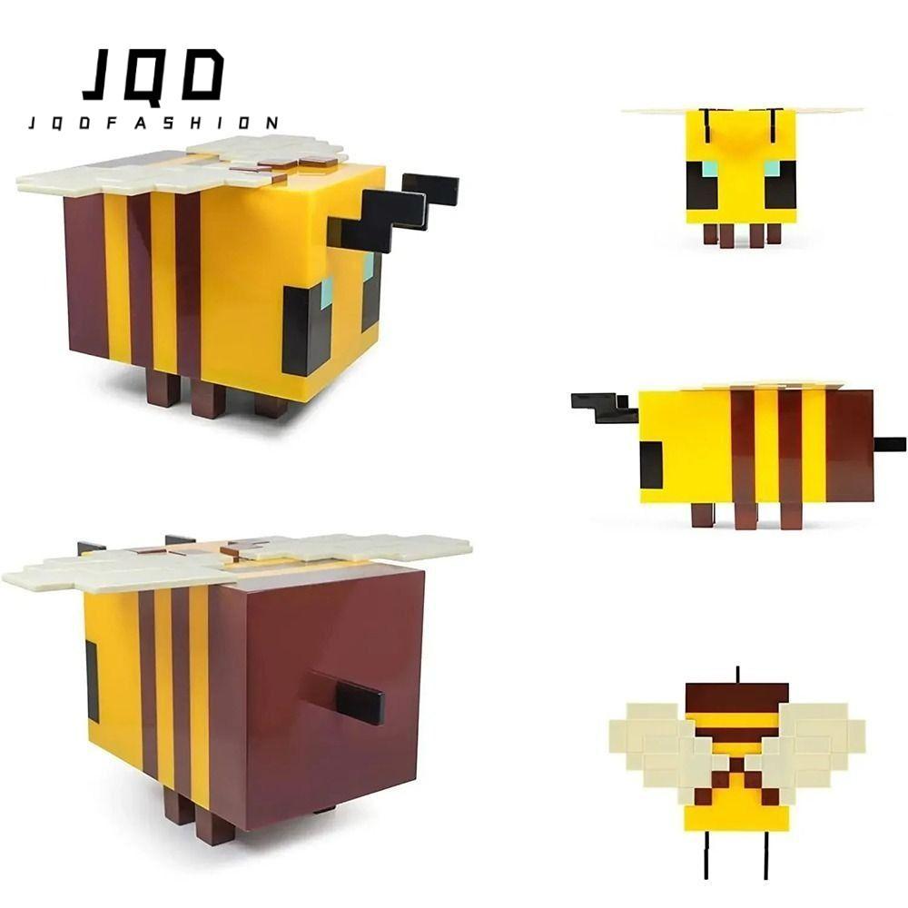 JQD My World Bee Lamp, Hoạt Hình USB Sạc My World Đèn LED, Pixel Thu Nhỏ Các Bức Tượng Nhỏ Ong Đèn N