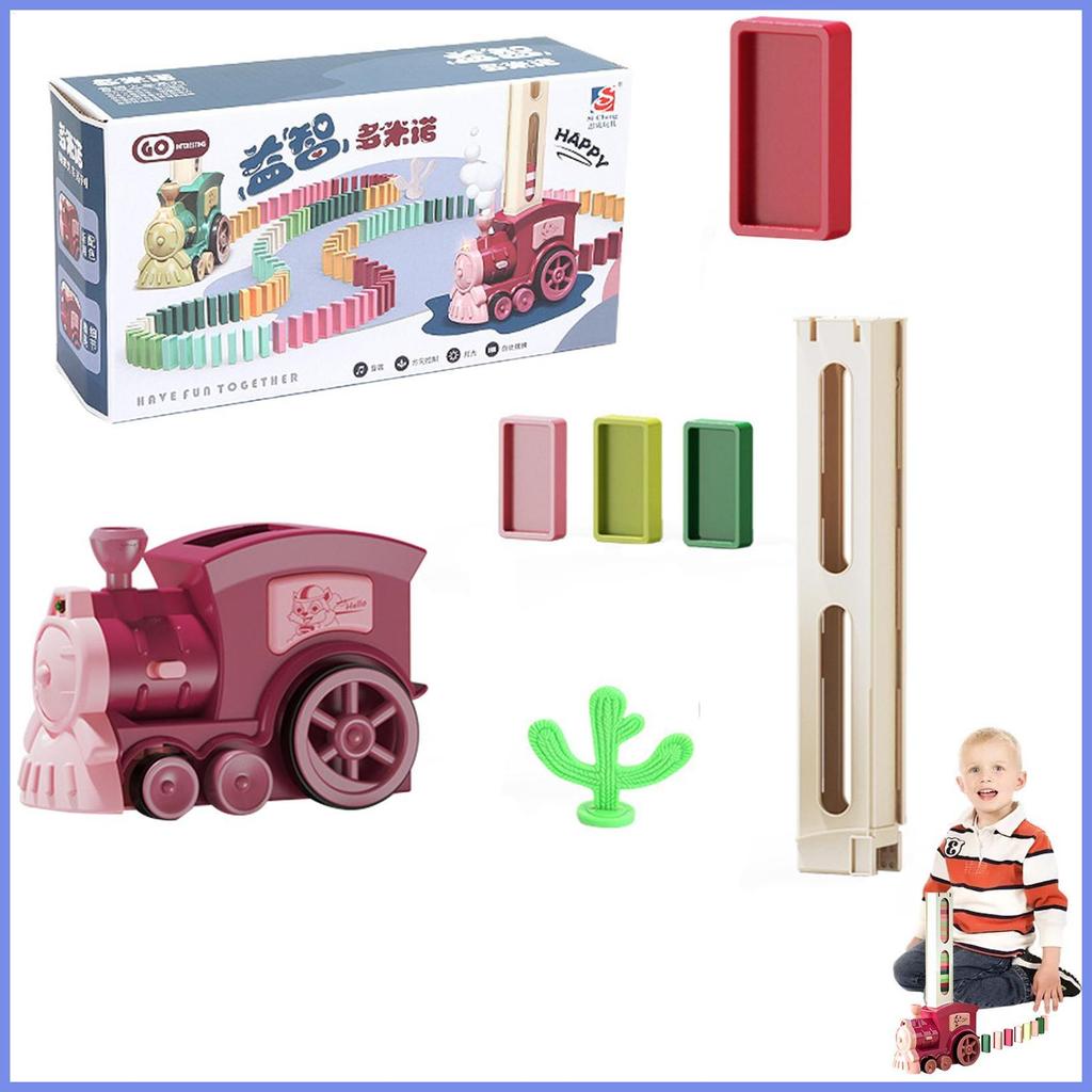 Trẻ Em Domino Train Set Trẻ Em Domino Khối Đồ Chơi Tự Động Domino Đặt Đồ Chơi Xe Lửa Điện Với Mô Phỏ