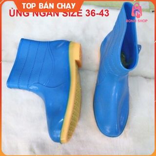 Ủng ngắn đi mưa đế vàng size 36-43 Trường Thịnh, ủng lội nước, ủng lao động