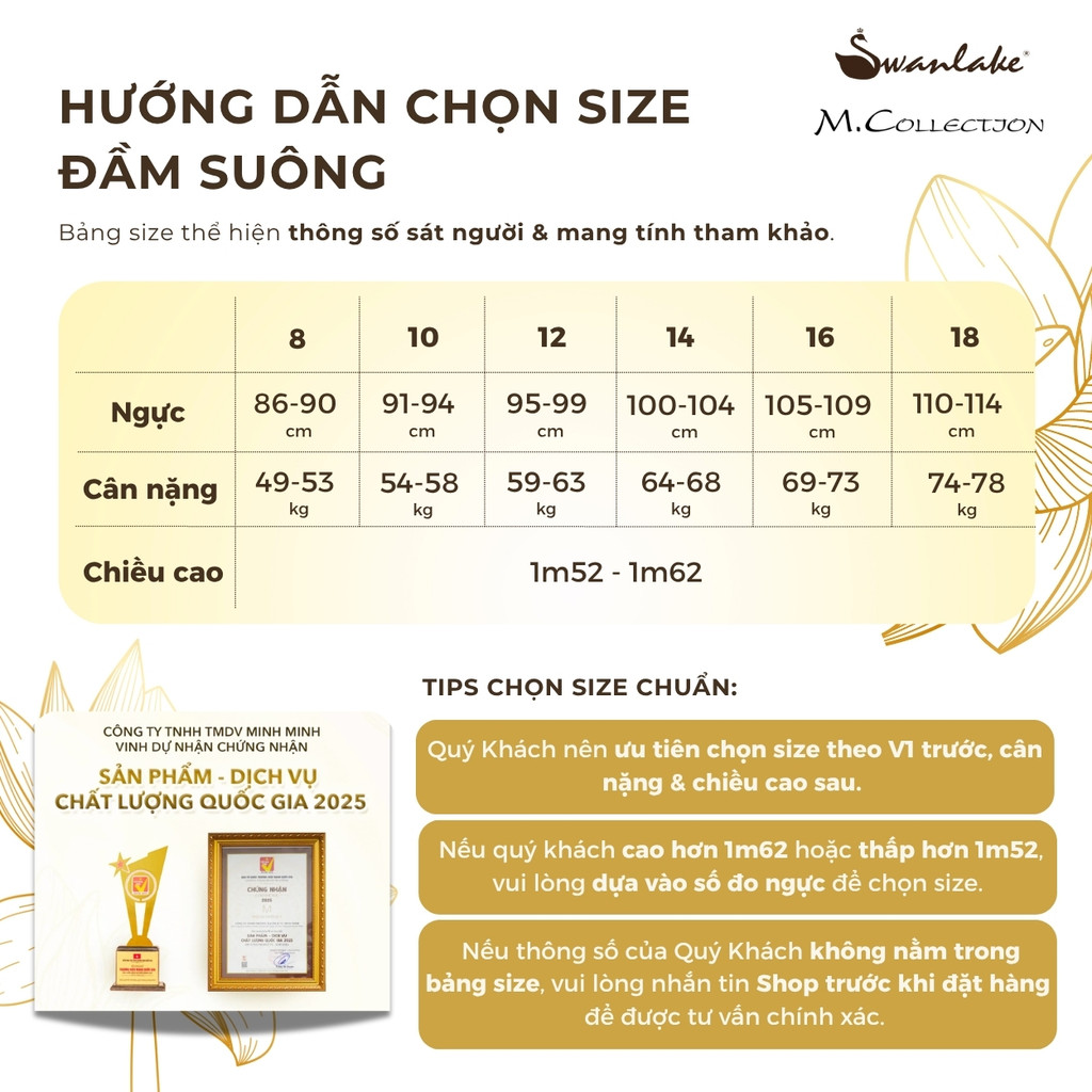 M COLLECTION | Váy Đầm Suông Nữ Trung Niên Tặng Mẹ Vải Tơ Thêu Hoa Cổ Chữ V Tay Lỡ Bo Gấu D13563 | BigBuy360 - bigbuy360.vn