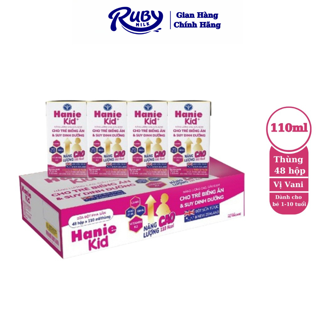 Sữa bột pha sẵn Nutricare Hanie Kid 110ml cho trẻ biếng ăn suy dinh dưỡng