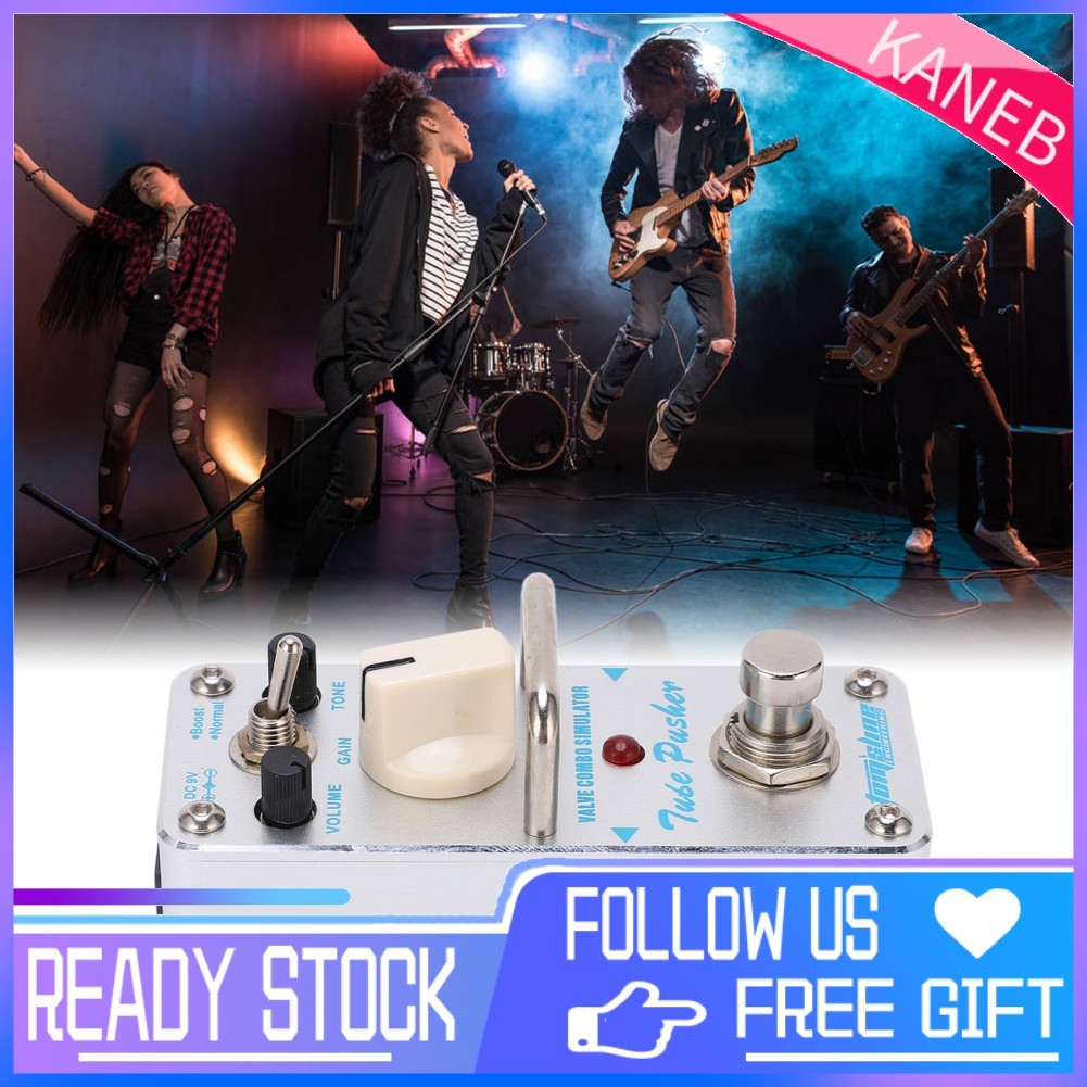 Kanebduk Overdrive Analog Mini Guitar Effect Pedal Âm thanh cổ điển Đầu ra êm dịu Kim loại Bạc